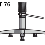 UT 76, Kreuzfuß mit Gleitern, Edelstahl