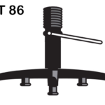 UT 86, Kreuzfuß mit Gleitern, Schwarz